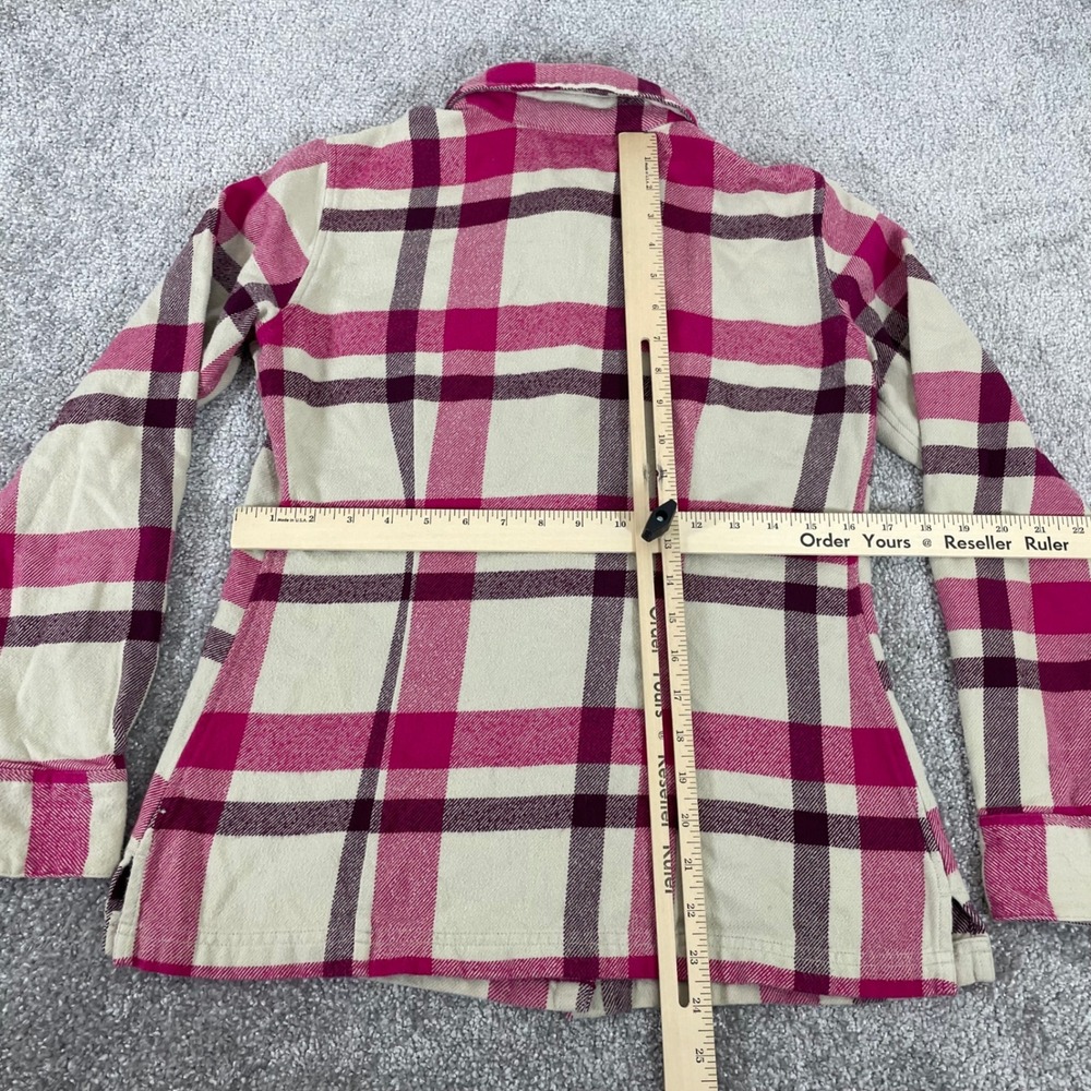 Patagonia Flannel Shirt Womens 4 Cotton Pink Plaid Button Up Camping Lumberjack - Picture 6 of 11